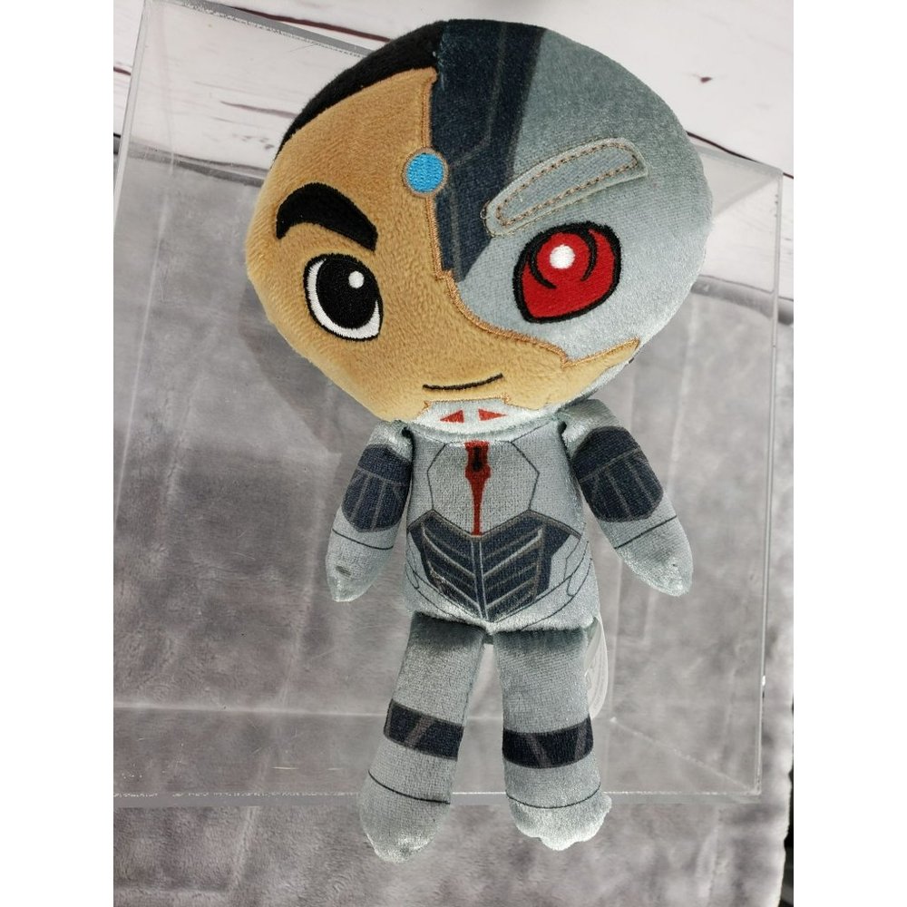 DC comics Funko pop Justice League Cyborg Plush stuffed animal toy Grey red